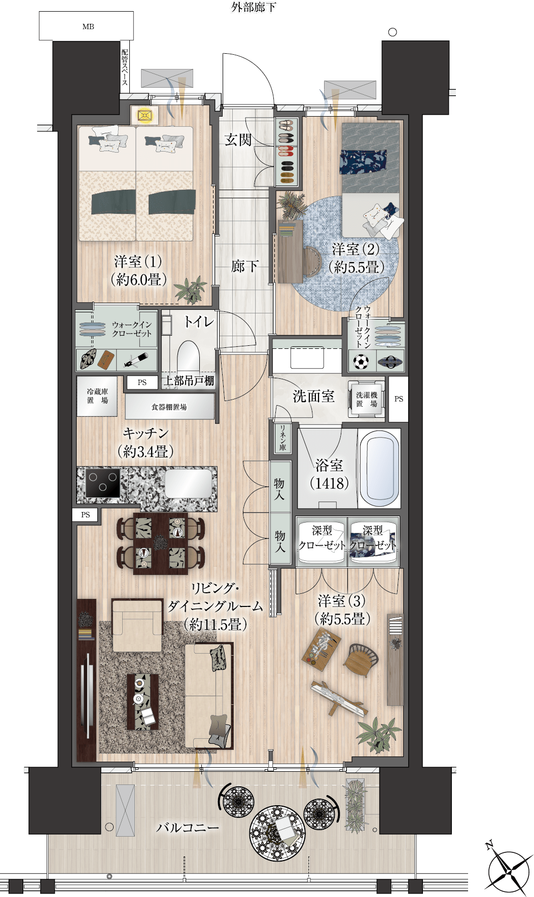 家具レイアウト図