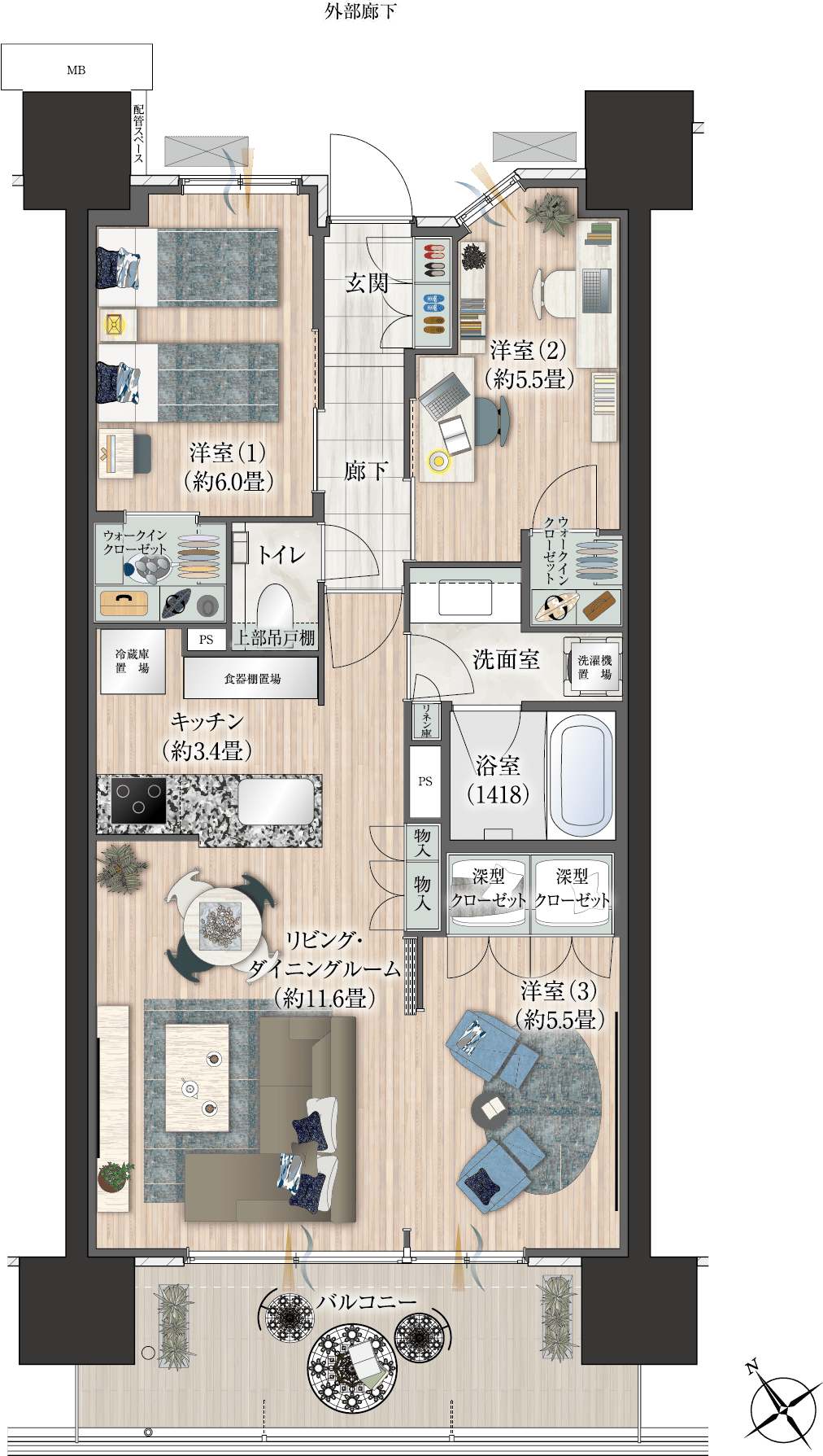 家具レイアウト図