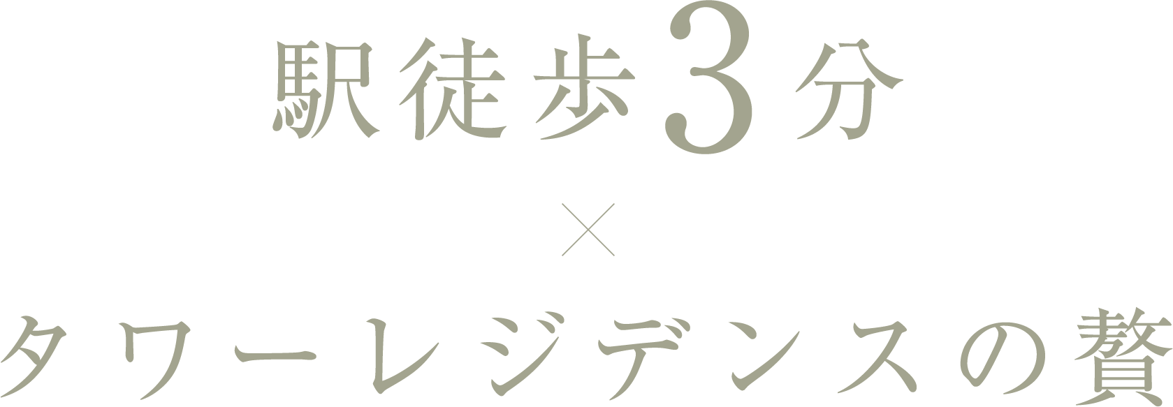 駅徒歩3分 × タワーレジデンスの贅