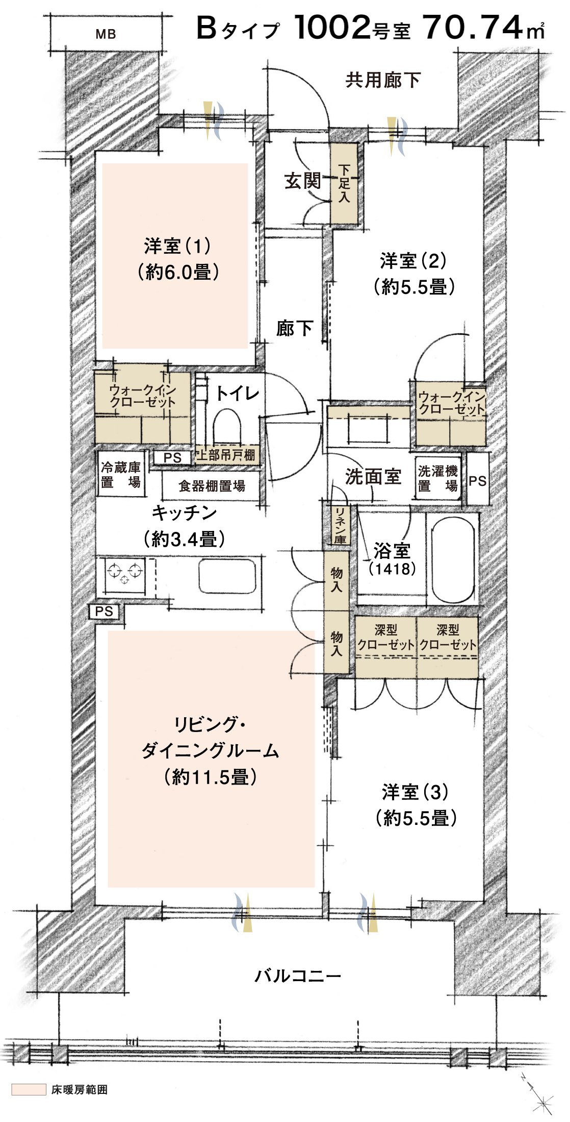 Bタイプ 間取り図