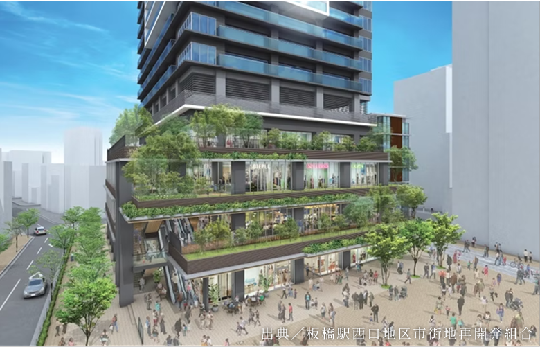 「板橋」駅では、2つの大規模な再開発プロジェクトが進行中