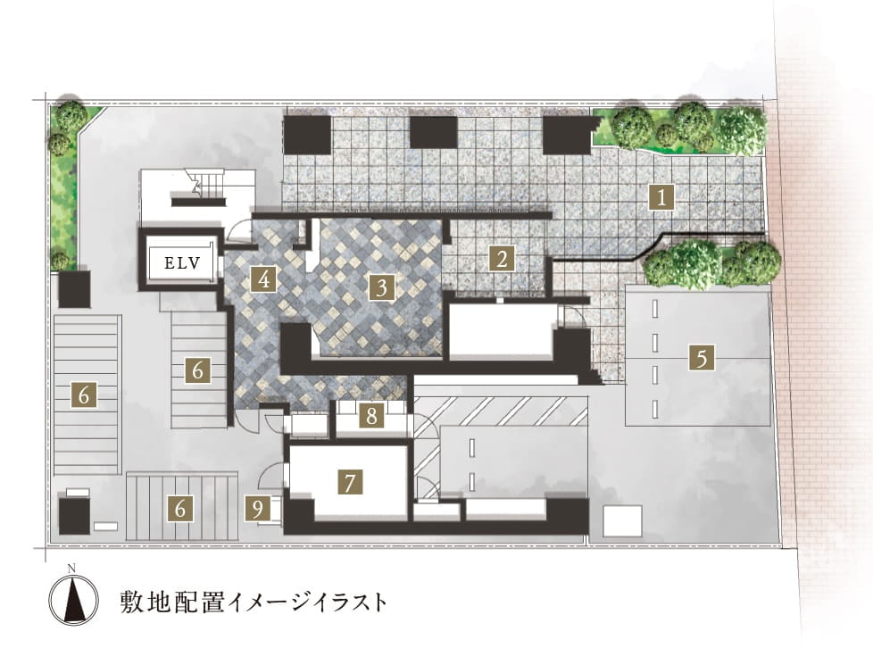 敷地配置イメージイラスト