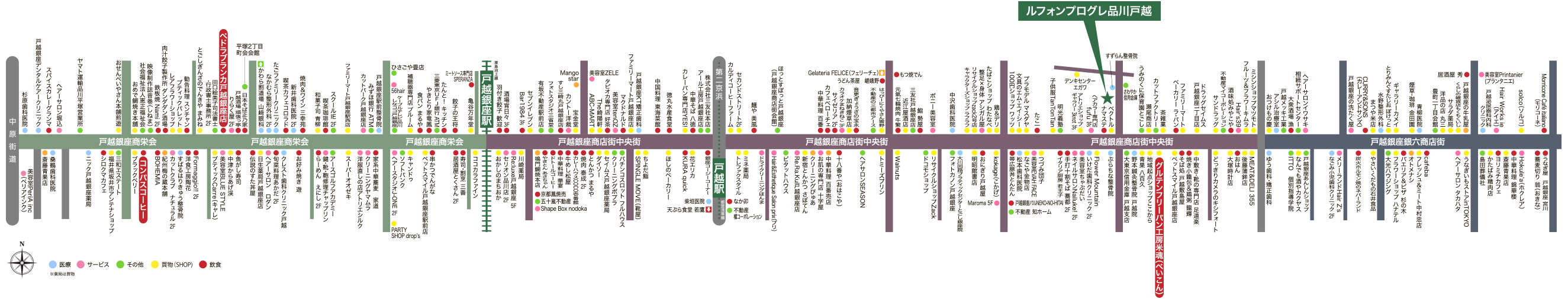 戸越銀座商店街MAP